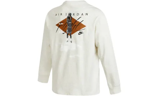 Jordan Sweatshirts Men's Ecru Crew Neck Moderate Regular