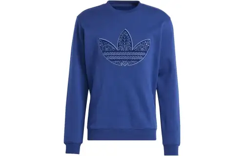 Adidas Originals Sweatshirts Men's Dark Blue Crew Neck Moderate Regular