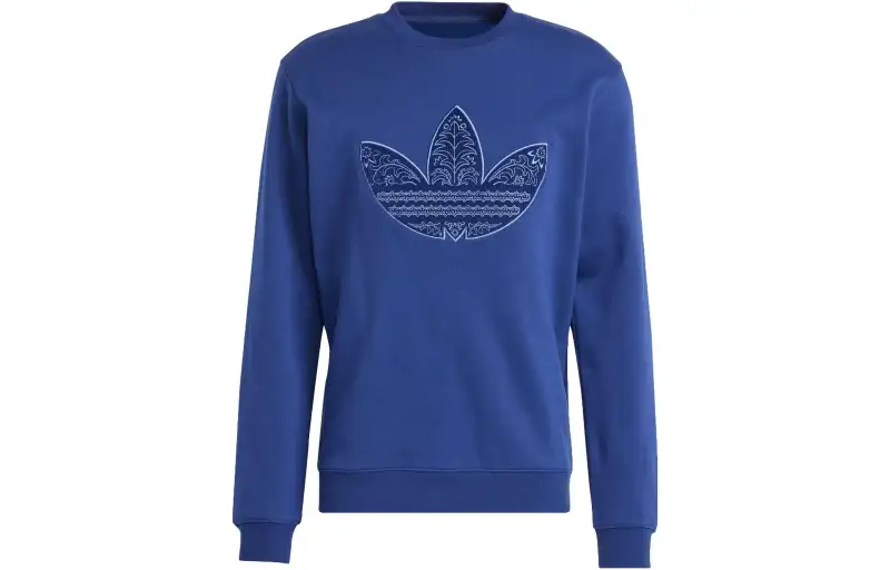Adidas Originals Sweatshirts Men's Dark Blue Crew Neck Moderate Regular
