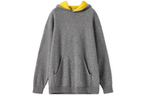 LOEWE Sweatshirts Men's Heather Gray Hooded Moderate
