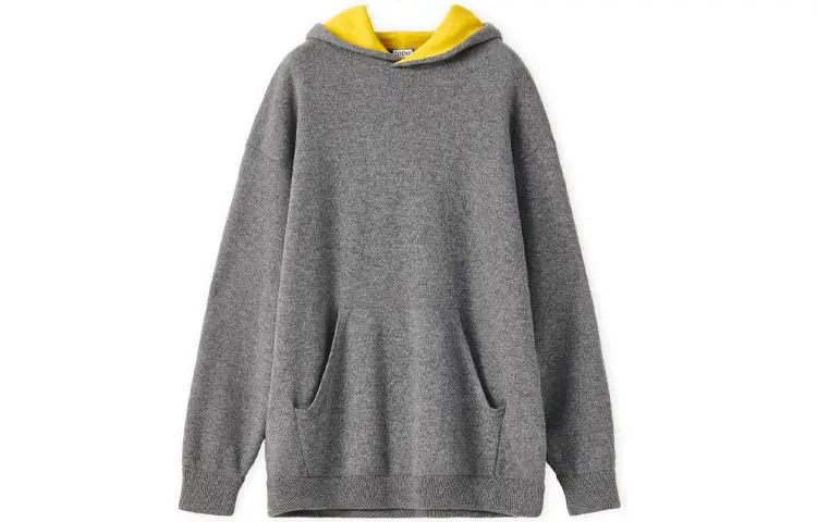 LOEWE Sweatshirts Men's Heather Gray Hooded Moderate