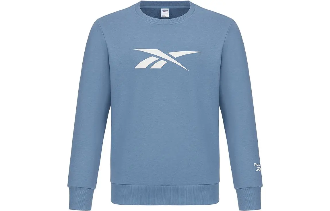 Reebok Sweatshirts Unisex Blue Crew Neck Moderate Straight Fit