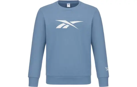 Reebok Sweatshirts Unisex Blue Crew Neck Moderate Straight Fit