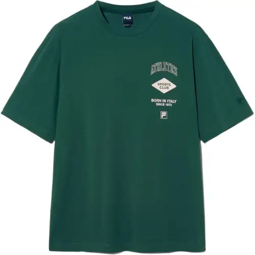 FILA T Shirts Unisex Green Crew Neck