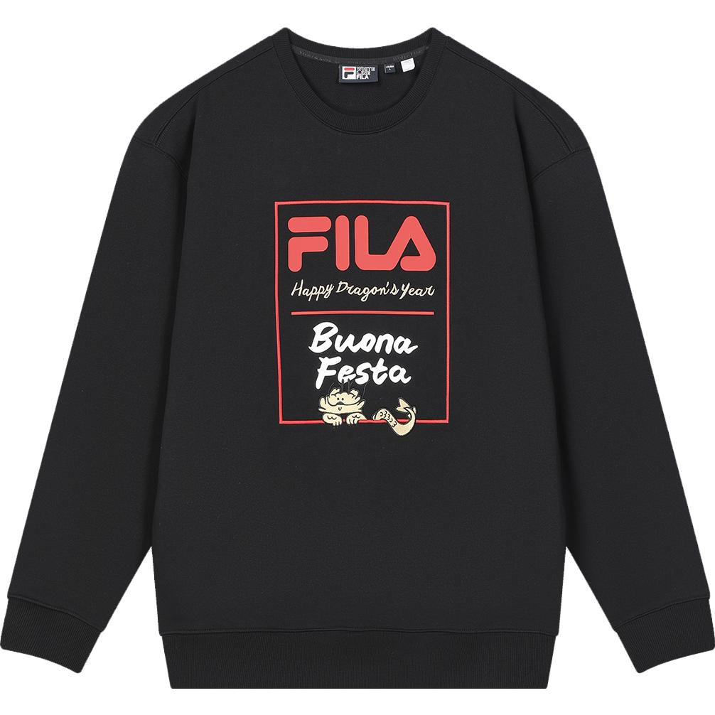 FILA Dragon Collection Sweatshirt Unisex Jet Black