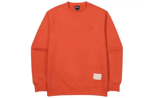 FILA Sweatshirts Unisex Orange Crew Neck Moderate Regular