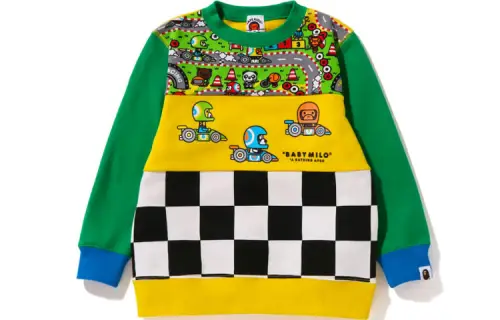 A BATHING APE Sweatshirts Kids Multicolor MLX Crew Neck Moderate Regular