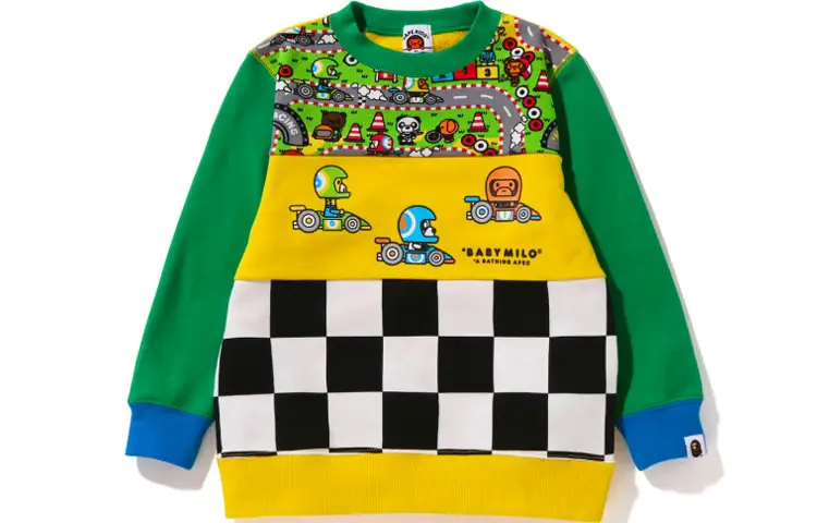 A BATHING APE Sweatshirts Kids Multicolor MLX Crew Neck Moderate Regular