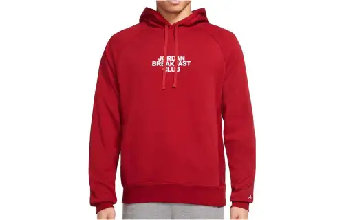Jordan Sport Sweatshirts Men's Red Hooded Moderate Regular