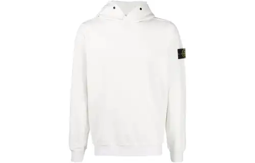 STONE ISLAND Sweatshirts Men's White Hooded Thickened