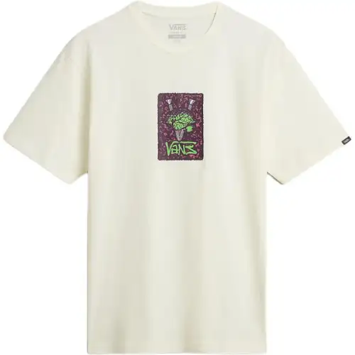 Vans T Shirts Men's White Crew Neck Moderate Straight Fit