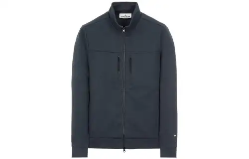 STONE ISLAND Sweatshirts Men's Dark Blue Stand Collar Moderate