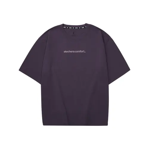 Skechers Sports Life Collection T Shirt Unisex Plum Purple Red