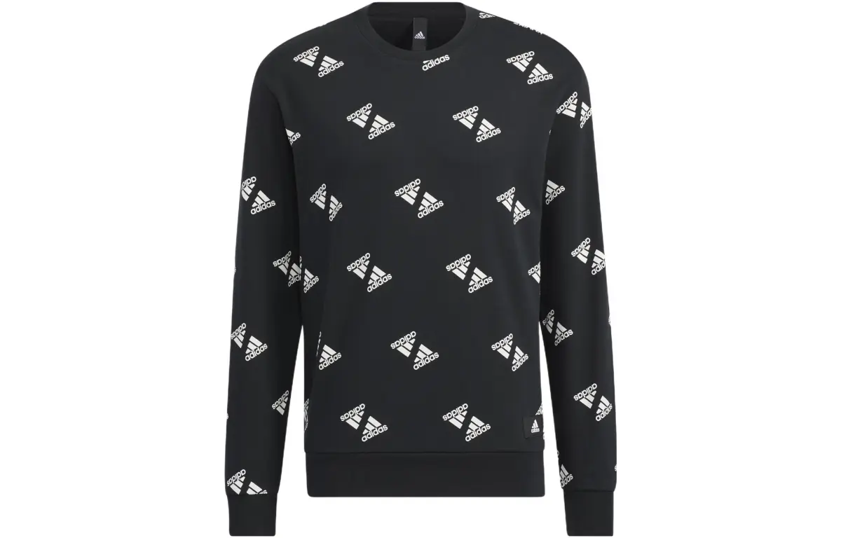 Adidas Sweatshirts Unisex Black Crew Neck Moderate Regular