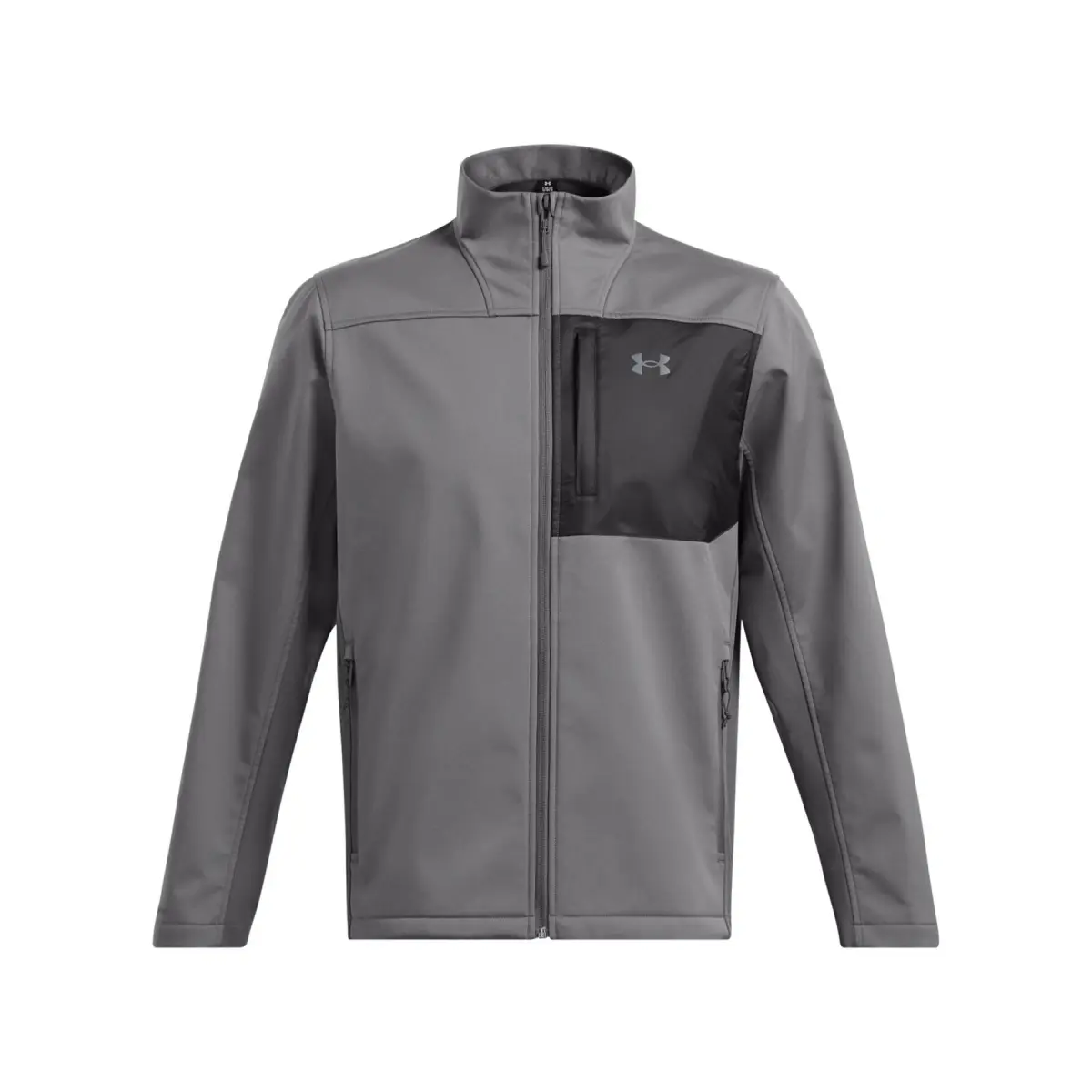 Under Armour Jackets Men's Gray Stand Collar Moderate Straight Fit