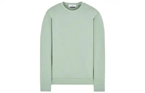 STONE ISLAND Sweatshirts Men's Sage Green Crew Neck Moderate