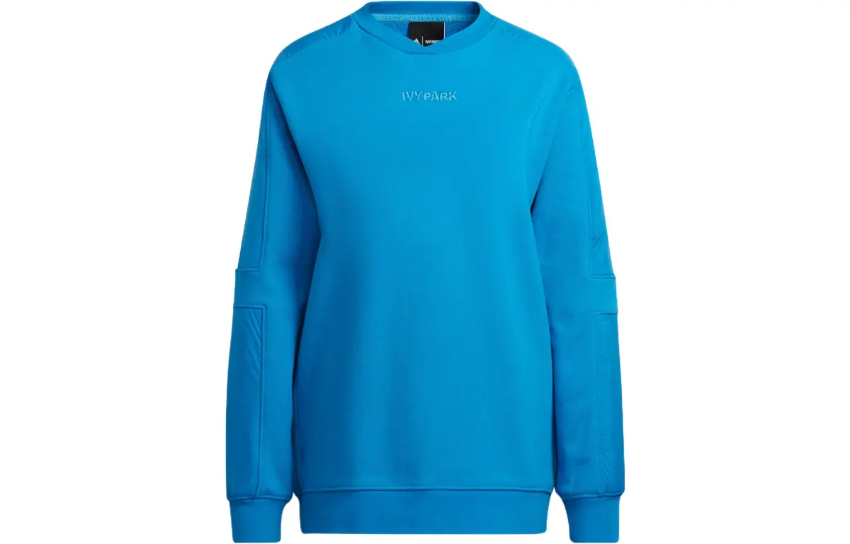 Adidas IVY PARK Sweatshirts Unisex Blue Crew Neck Moderate Regular