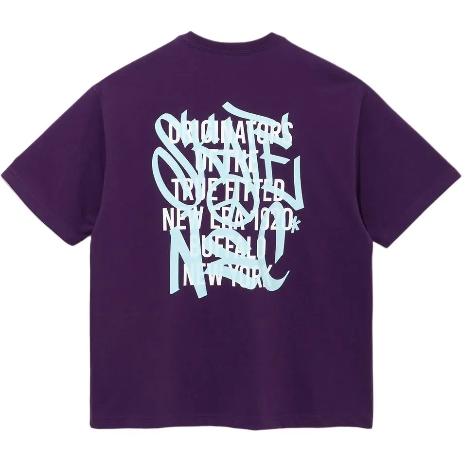 New Era T-Shirts Unisex Purple Crew Neck