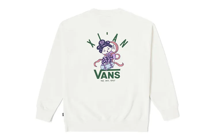 Vans Sweatshirts Unisex Ecru Crew Neck Moderate Regular