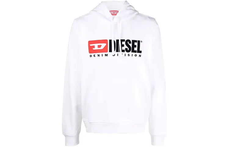 DIESEL S Ginn Hood Div Logo appliqué Hoodie