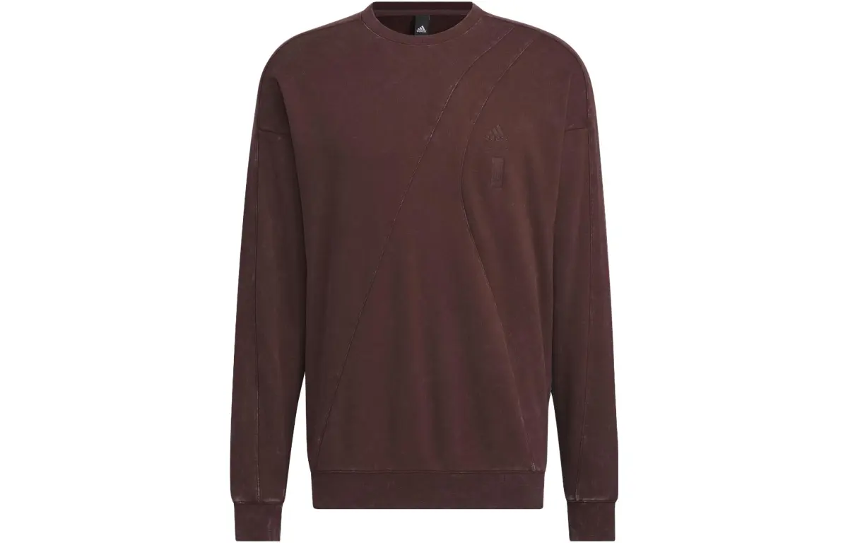 Adidas Wuji Series Sweatshirts Men's Dark Gray Brown Crew Neck Moderate Regular
