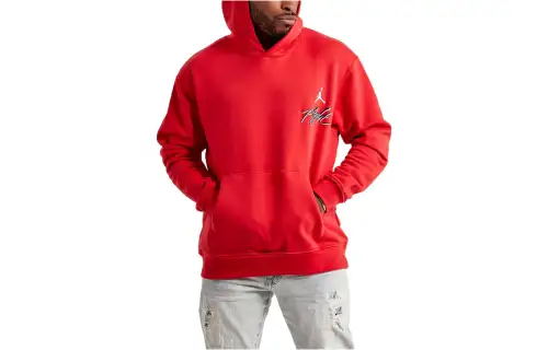 Jordan Sweatshirts Men's Red Hooded Moderate Regular
