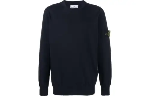 STONE ISLAND Sweatshirts Men's Blue Crew Neck Moderate Regular
