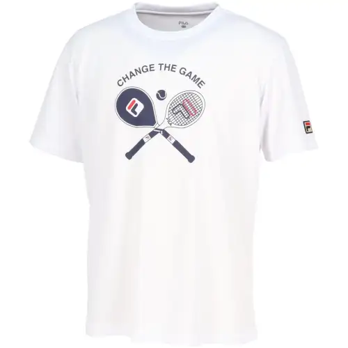 FILA T Shirts Men's White Crew Neck Moderate
