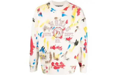 Palm Angels painted college sweatshirt