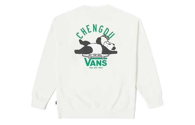 Vans Sweatshirts Unisex Ecru Crew Neck Moderate Regular