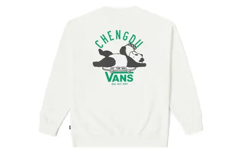 Vans Sweatshirts Unisex Ecru Crew Neck Moderate Regular