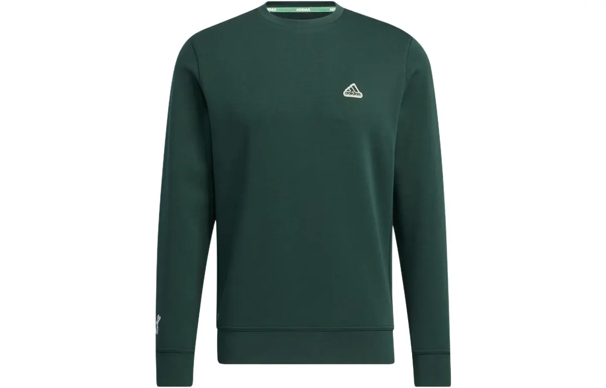 Adidas Sweatshirts Men's Green Crew Neck Moderate Regular