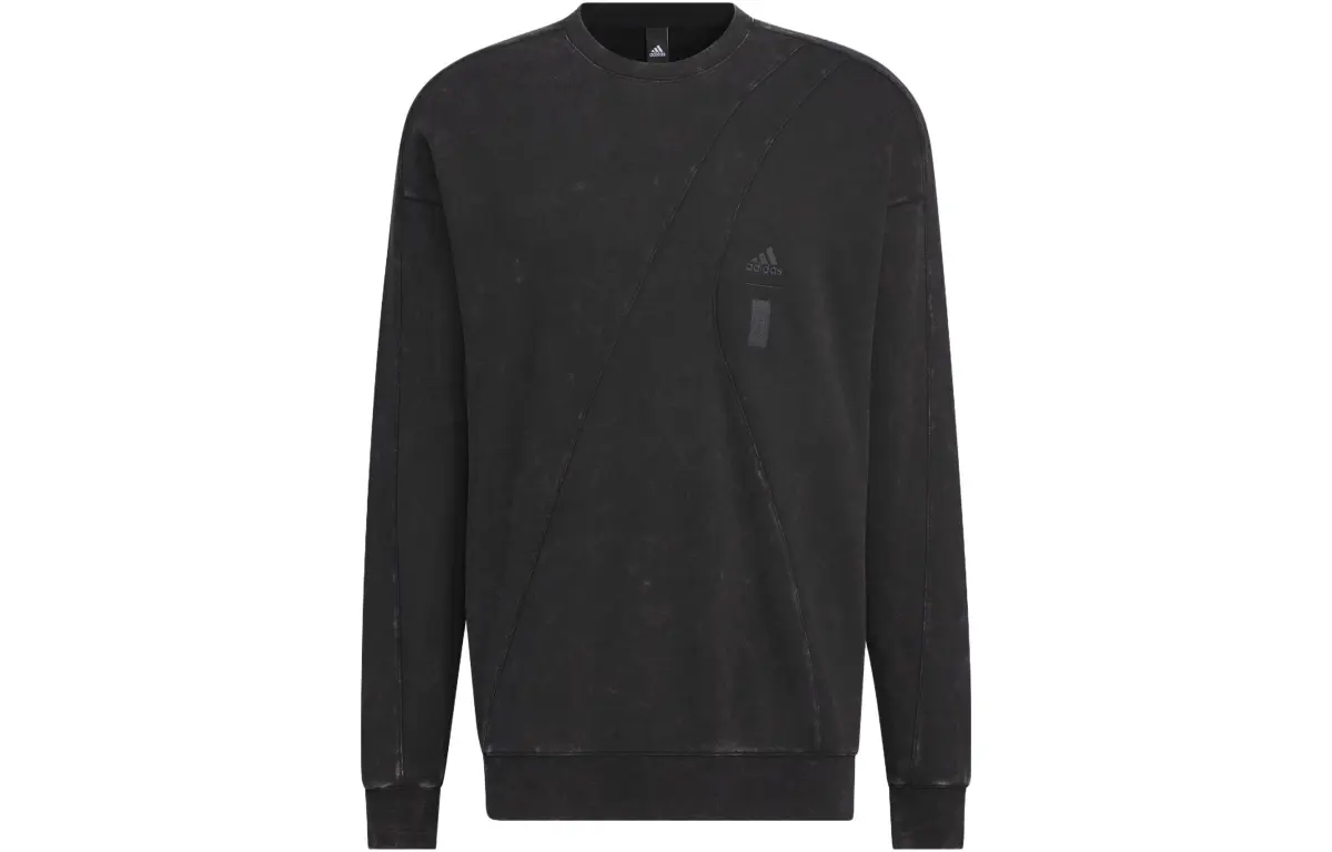 Adidas Sweatshirts Men's Black Crew Neck Moderate Regular