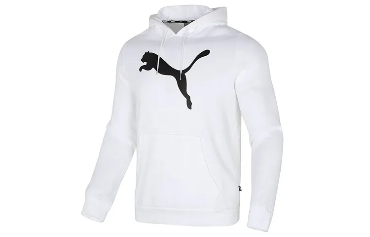PUMA Sweatshirts Men's White Hooded Moderate Regular