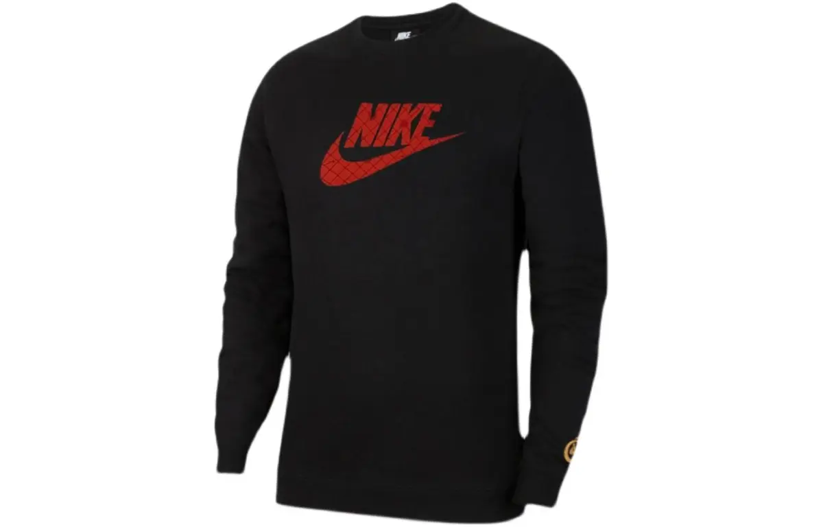 Nike Sweatshirts Men's Black Crew Neck Moderate Regular