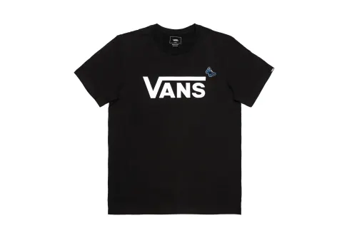 Vans T Shirts Unisex Black Crew Neck Moderate Straight Fit