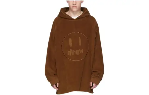 Drew house Smiley Collection Sweatshirts Men's Brown Hooded Moderate Regular