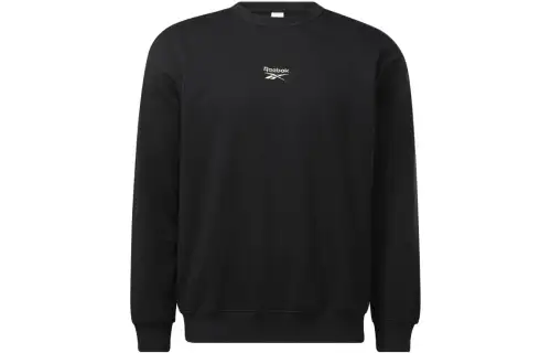 Reebok Sweatshirts Unisex Black Crew Neck Moderate Regular
