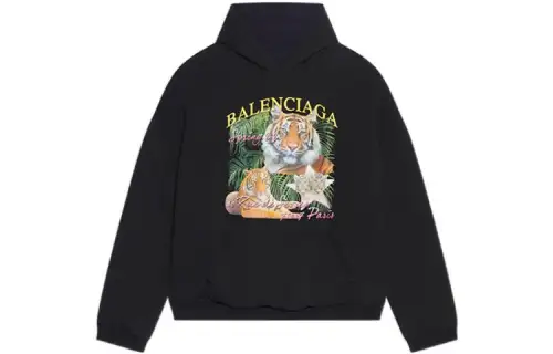 Balenciaga Fbi Print Year Of The Tiger Reversible Hoodie