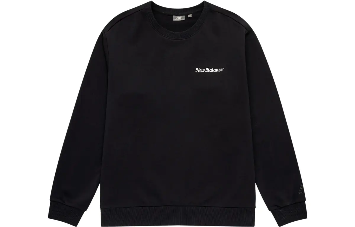 New Balance Sweatshirts Unisex Black Crew Neck Moderate Regular
