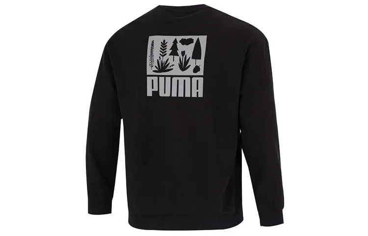 PUMA Sweatshirts Men's Black Crew Neck Moderate Other