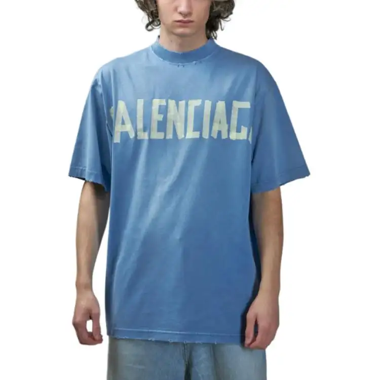 Balenciaga T Shirt, Regular Fit Men's Blue