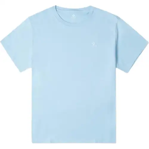 Converse T Shirts Unisex Blue Crew Neck Moderate