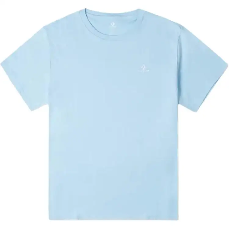 Converse T Shirts Unisex Blue Crew Neck Moderate