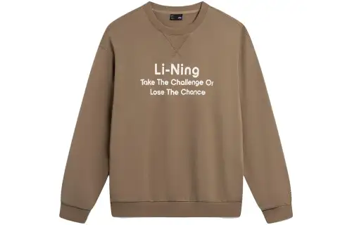 Li Ning Sports Fashion Collection Sweatshirt Unisex Cocoa Khaki