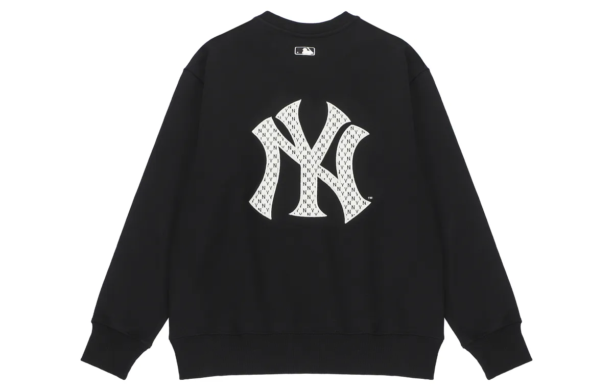 MLB Sweatshirts Unisex Black Crew Neck Moderate