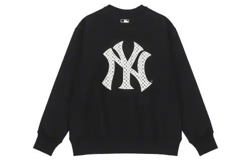 MLB Sweatshirts Unisex Black Crew Neck Moderate Regular