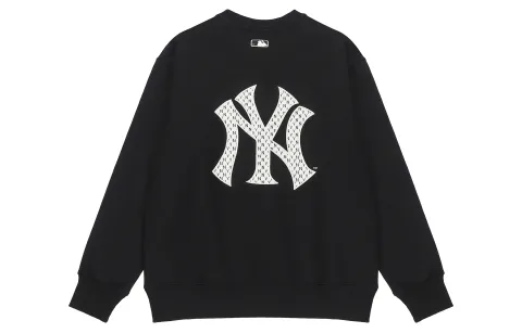 MLB Sweatshirts Unisex Black Crew Neck Moderate