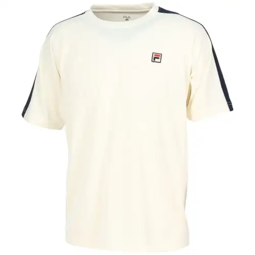 FILA T Shirts Men's Ivory Crew Neck Moderate