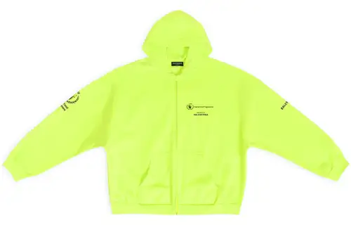 Balenciaga X WFP FW22 Sweatshirt Loose Fit Men's Neon Yellow